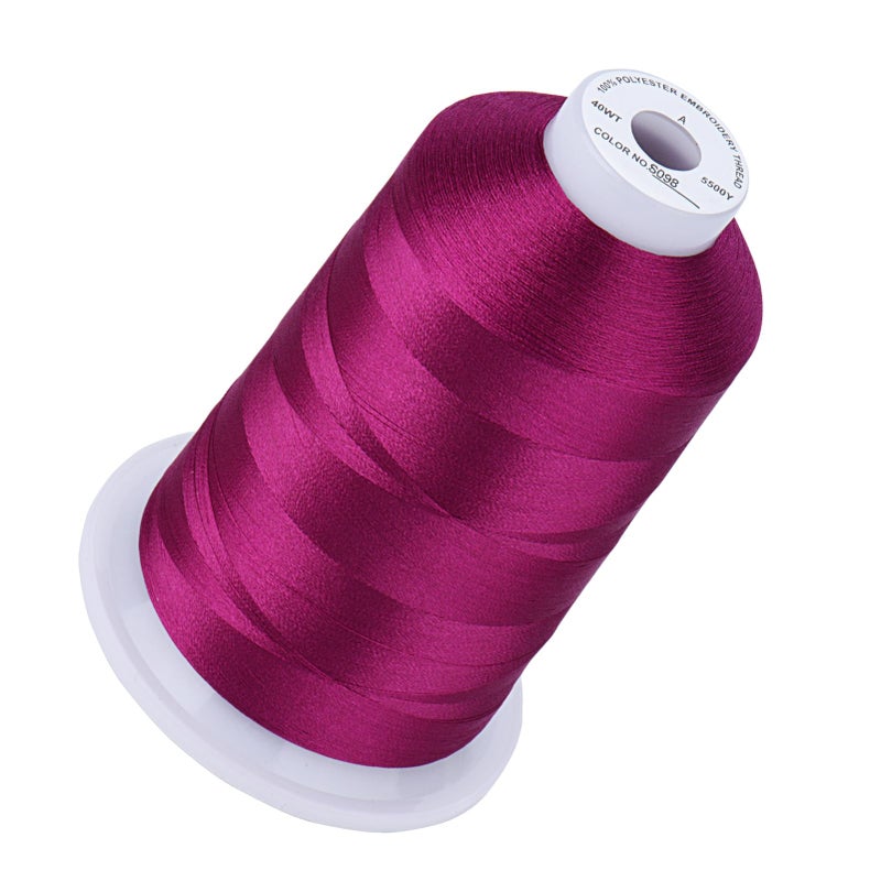 Simthread 5500Yds Embroidery Thread, 5000M High-Yardage 40WT 100% Polyester Thread - 170+ Vivid Colors, High-Speed Rated - Compatible with Brother, Singer, Janome & More - Penoy S098 - Image 1
